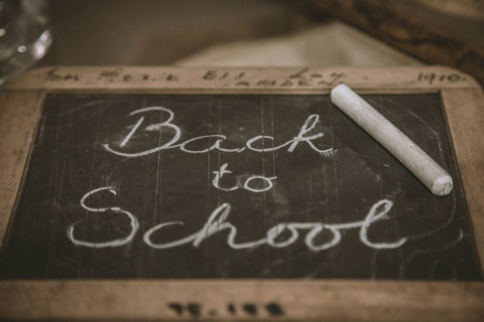 Back to School, Tafel mit Kreide