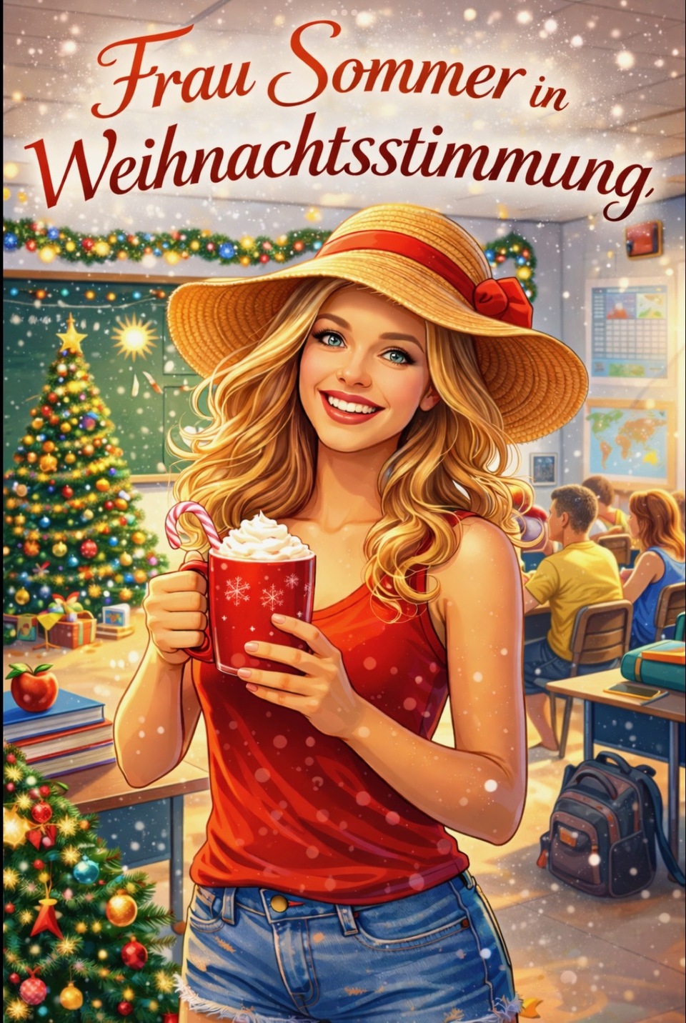 Frau Sommer in Weihnachtsstimmung Plakat Musical