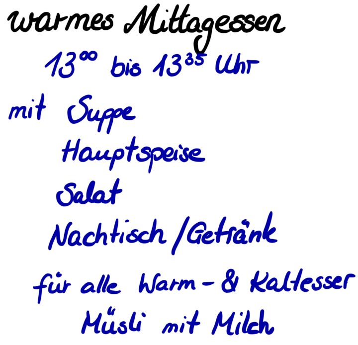 Warmes Mittagessen Beschreibung